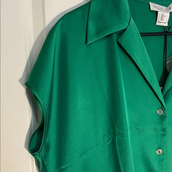 Rachel Zoe Emerald Button-Down Blouse - Picture 4 of 6